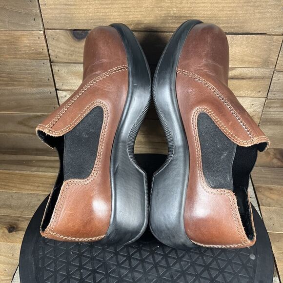 Dansko Jocelyn Womens Size 7 Brown Leather Comfort Platform Chunky Loafer Shoes - Picture 8 of 10